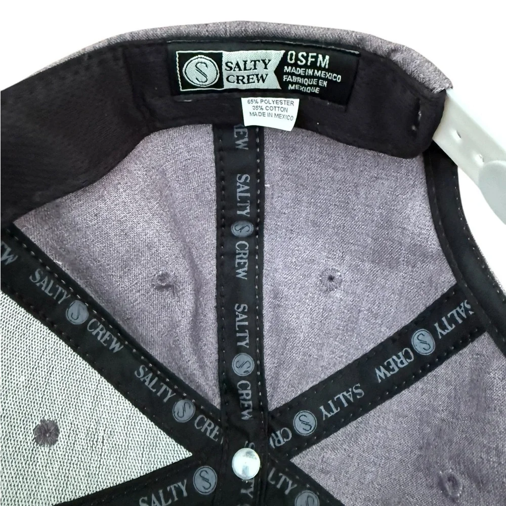 Salty Crew Gray Shark Patch SnapBack Hat